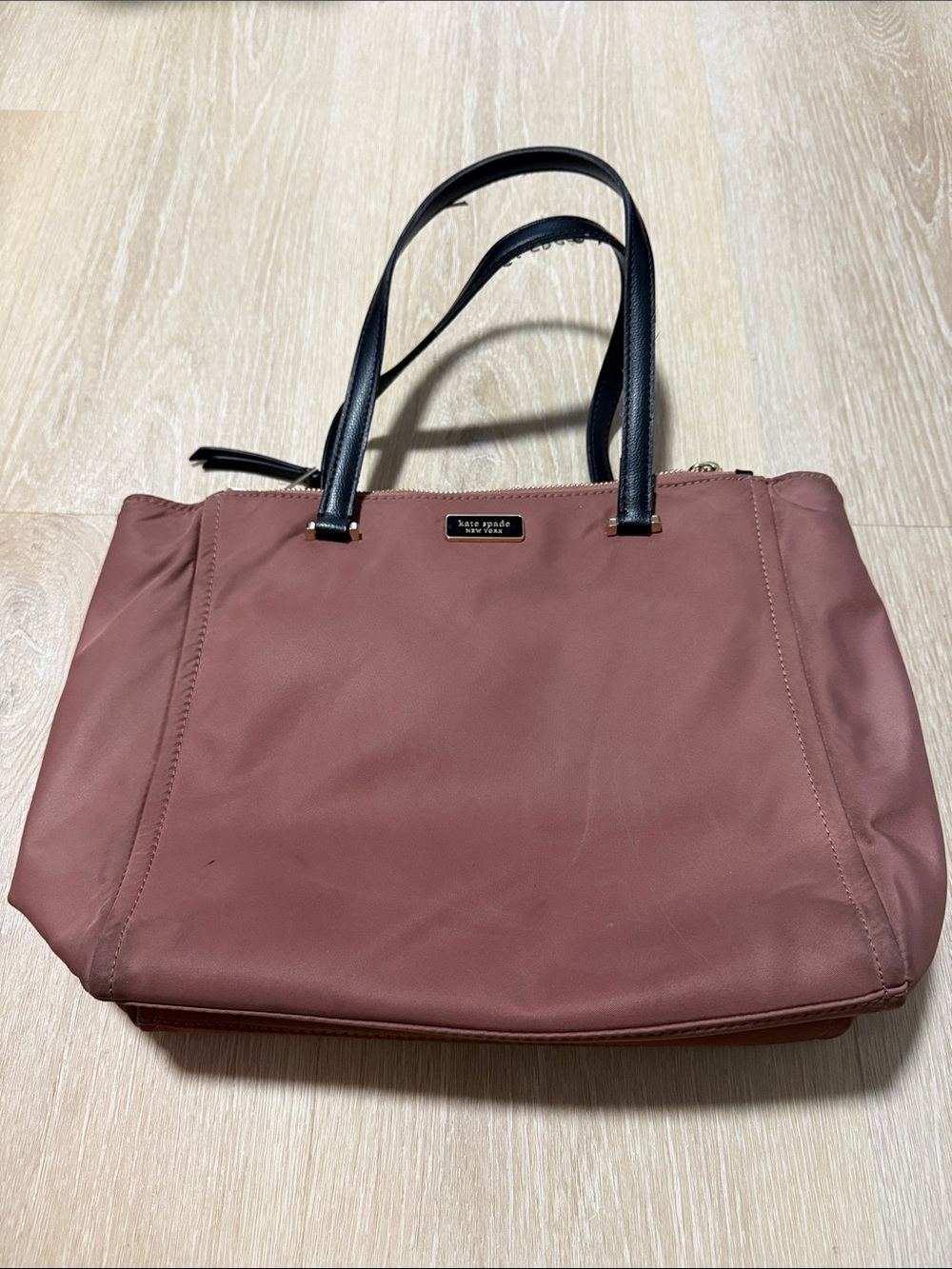 kate spade Dusty Rose Tote with Black Handles